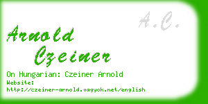 arnold czeiner business card